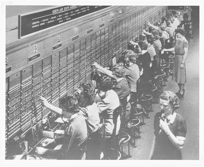 dithered switchboard room